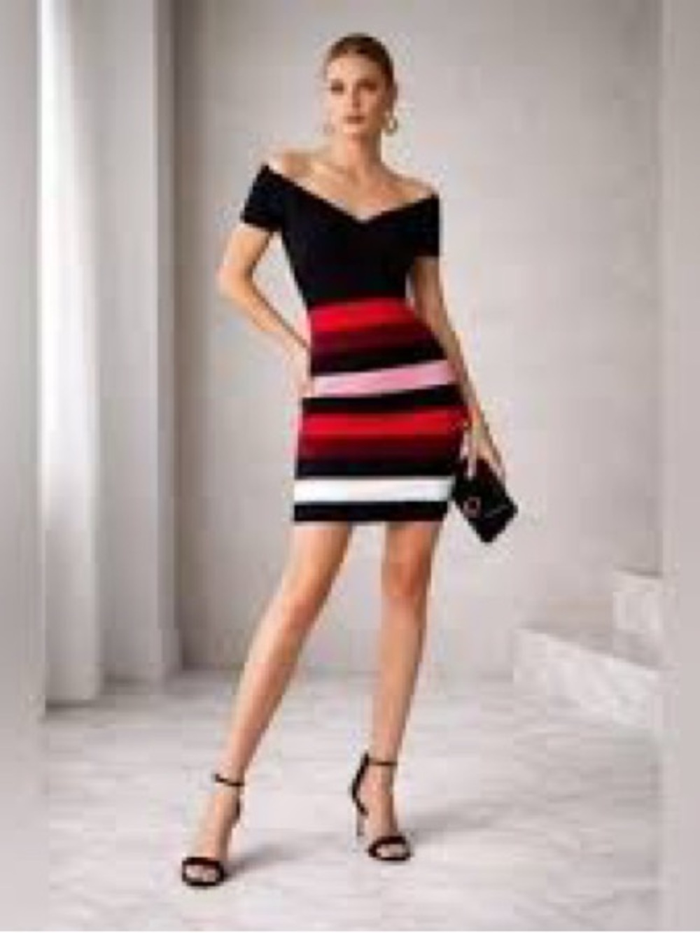 Karen Millen Colorblock Bandage Bodycon Dress